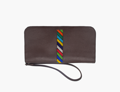 Travel Wallet With Zip Beaded