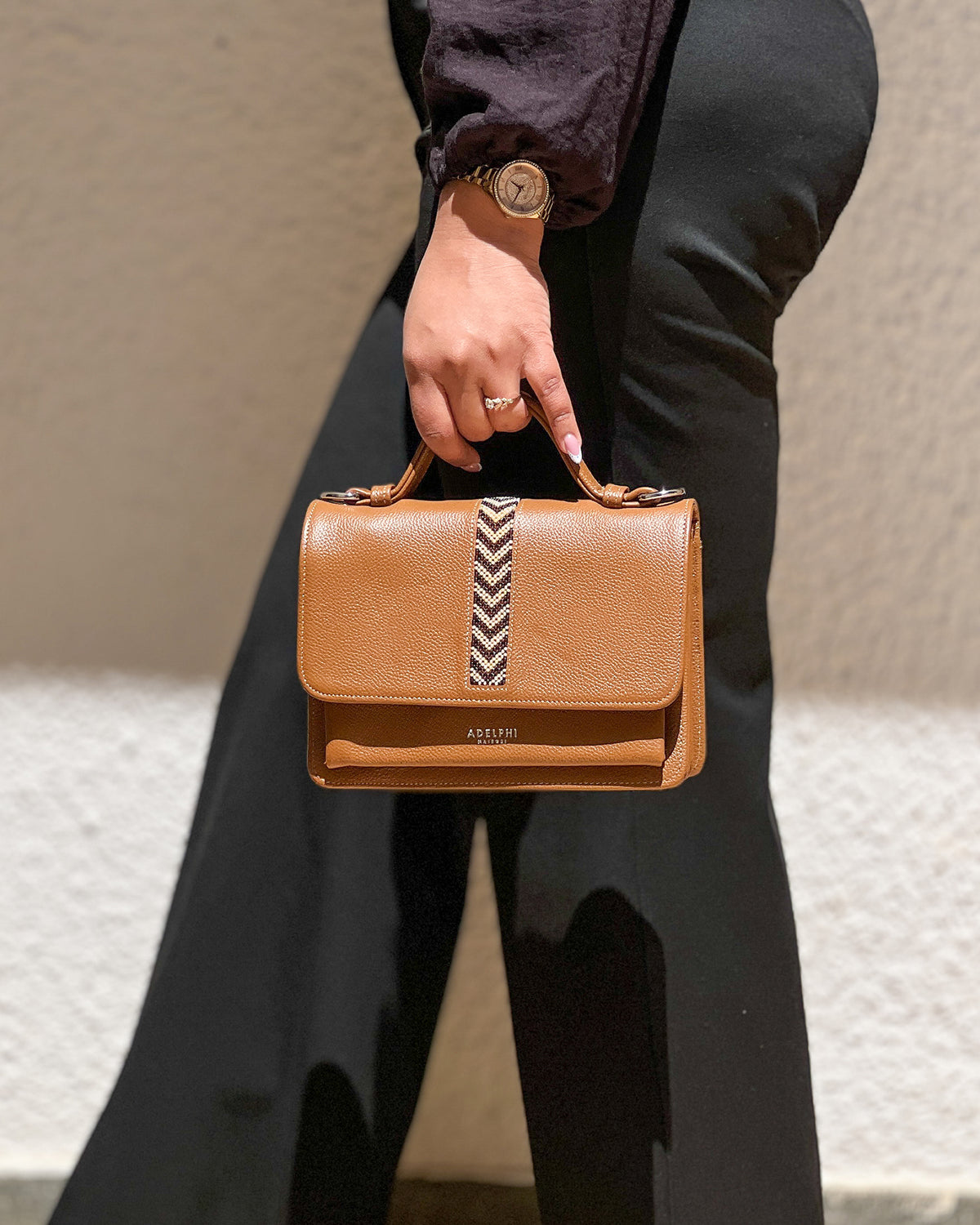 Top Handle with Flap Beaded