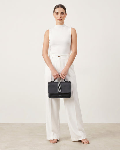 Top Handle with Flap Beaded
