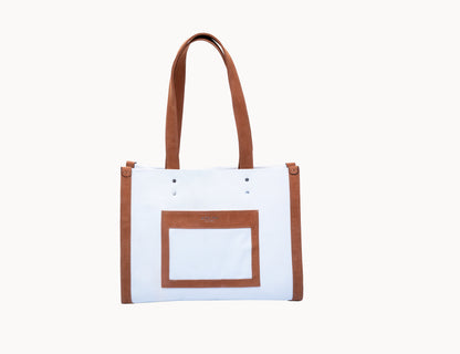 Window Shopper | Canvas and Leather Tote Bag | Adelphi Kenya